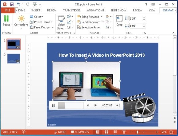 embed a video in powerpoint for mac
